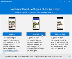 Your phone app on windows 10 allows the android users to share photos and send texts. Using The Windows 10 Phone Companion Dummies