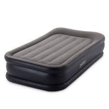 Intex 16 5 Durabeam Deluxe Pillow Rest Airbed Mattress With Built In Pump 1 Each Walmart Com Twin Air Mattress Air Mattress Intex