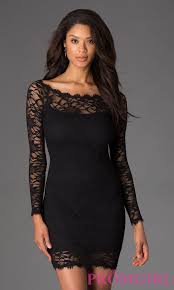 Short Black Lace Long Sleeve Dress By Jump 47248 Cocktail Dress Lace Black Lace Long Sleeve Dress Long Sleeve Cocktail Dress