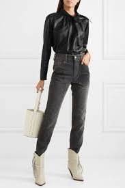 Isabel Marant Chay Textured Leather Blouse Net A Porter Com Leather Blouse Fashion Streetwear Fashion