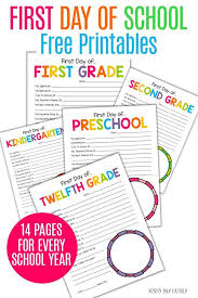 Numerous printable files are suitable for property printing task with under innovative unit. These All About Me First Day Of School Free Printables For Every Year Make The Perfect Schoo School Signs First Day Of School Activities Kindergarten First Day