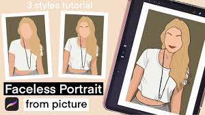 How To Draw Faceless Portrait With Procreate Tutorial Digital Illustration Portrait In 2021 Faceless Portrait Digital Portrait Illustration Digital Portrait Tutorial