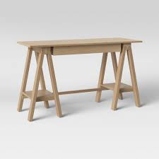 I am content to a dd some gorgeous and impressive styles that are different. Burke Trestle Wooden Desk With Drawer Natural Threshold Target
