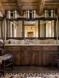 Village Style Ranch House Interior Design Ideas Exciting Bathroom Wooden Vanity Tile Floor Montana Ranch Gozetta Co Ranch House Custom Bathroom Rustic Cabin