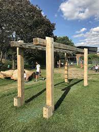 Wooden Monkey Bars Monkey Bars By Playequip Backyard Wooden Playground Monkey Bars For Backyard