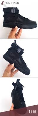 Womens Black Nike Sf Air Force One Mid Brand New In Box