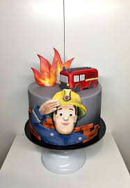 Fireman Sam Cake Feuerwehrmann Sam Kuchen Feuerwehrmann Sam Torte Geburtstagskuchen Thomas
