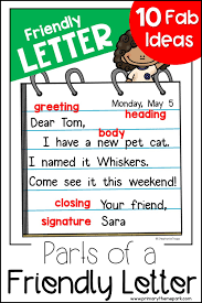 Read aloud this friendly letter that c. Parts Of A Friendly Letter Ideas Primary Theme Park