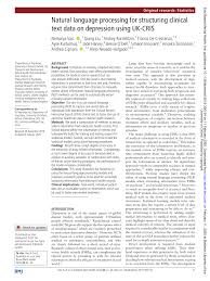 Baby name encyclopedia from the baby name wizard: Pdf Natural Language Processing For Structuring Clinical Text Data On Depression Using Uk Cris