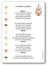 Le Chateau En Gateau Chanson D Anny Et J M Versini Paroles Illustrees Comptines Moyen Age Maternelle Chanson