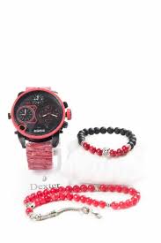 Dexter Erkek Kol Saati Metal Arslan Motifli Mat Oniks Mercan Tasi Bileklik Ve Metal Motifli Faset Mercan Tasi Tesbih Seti Dexter Dog Dexter Bileklik Mercan