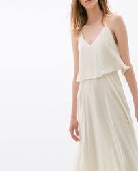Used Other Zara Wedding Flowing Maxi Dress Boho Style Double Wedding Dress Size 6 115 Maxi Dress Boho Style Flowing Maxi Dress White Maxi Dresses