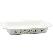 Baking Dish Roasting Lasagna Pan Shueho Green Classic Pattern Enameled Cast Iron Roasting Tray Cookware With Handles Ob Enamelware Baked Dishes Classic Pattern