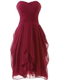 Burgundy Short Bridesmaid Dresses Dark Red Prom Dresses Sweetheart Formal Dresses Chiffon Evening Dresses Short Bridesmaid Dresses Burgundy Bridesmaid Dresses