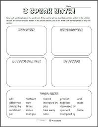 Free Printable Math Vocabulary Sort Weareteachers Math Vocabulary Printable Math Worksheets Vocabulary Worksheets