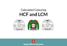 For example, #0000ff is displayed as blue, because the blue component is set to its highest value (ff) and the others are set to 00. Christmas Calculated Coloring Hcf And Lcm By Simply Effective Education