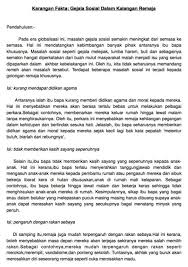Gejala sosial dalam kalangan remaja. Contoh Karangan Spm Shefalitayal