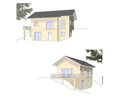 Das Bauherrenehepaar Dieses Ca 93 M Grossen Hangbungalows Hatte Sich Fur Ihr Erstes Schon Vor Einigen Jahren Gebautes Haus Outdoor Decor Bungalow Floor Plans