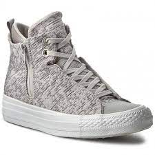 The converse chuck taylor all star platform sneaker flirts with feminine construction. Sneakers Converse Ctas Selene Winter Knit Mid 553356c Mouse Dolphin White Sneakers Low Shoes Women S Shoes Efootwear Eu