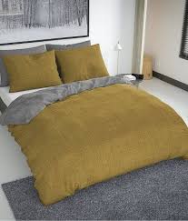 nightlife fresh dekbedovertrek washcotton oker geel grijs dekbedovertrek slaapkamer grijs grijs dekbed