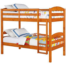 Wood Bunk Bed Twin Over Twin Kids Loft Beds Ladder Bedroom Convertible Pine Unbranded Wood Bunk Beds Kids Loft Beds Bunk Beds