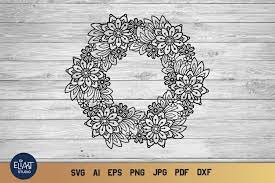 Download Free Monograms Download Floral Frame Svg Flower Wreath Svg Floral Mandala Svg Free Design Resources