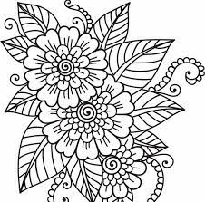 Simple flower design coloring pages. Pin On Colouring Mermaid