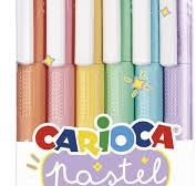 Carioca Pastel Highlighters – 6-Pack Soft Color Chisel Tip Markers,  Washable Water-Based Ink, 5 mm Tip, Non-Toxic, Art & School Supplies, Made  in ...