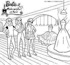 Viste y diseña a tus muñecas en emocionantes juegos online gratuitos con todo tipo de coloridos vestidos y accesorios, para darles el aspecto que quieras. Dibujo De Barbie Mirando Vestidos Para Colorear Dibujos Net