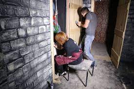 Our Decorators And Engineers Working On The Final Stages Of Wizard S Cup Escape Room Installation Escape Game Escape Room Escape Room Puzzles
