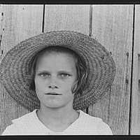 Lucille Burroughs, daughter of a cotton sharecropper. Hale County, Alabama 