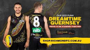 We're so proud to reveal our 2021 indigenous guernsey ahead of sir doug nicholls round next week. Richmond Launch 2021 Dreamtime Guernsey