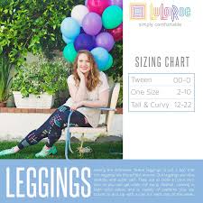 Lularoe Leggings Sizing Chart Size Chart For Tween One