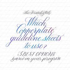 Modified version of anintran's pdf. Which Copperplate Guideline Sheets To Use The 3 Best Options The Scratchy Nib Calligraphy By Juhi Chitra