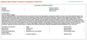 Medical Assistant Employment Contract | Agreements & Contracts ...