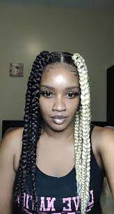Half Black Half 613 Jumbo Box Braids Box Braids Hairstyles Braids For Black Hair Box Braids Styling