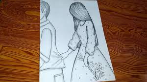 How To Draw A Romantic Couple Step By Step Pencil Sketch Youtube Art Drawings Sketches Creative Art Drawings Simple Cute Drawings Of Love