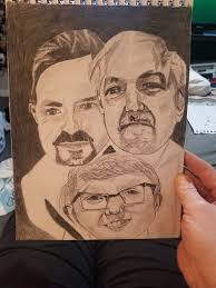 My pencil sketch of our favourite couple xx