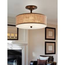 Jancis 3 Light 17 Shaded Drum Semi Flush Mount Semi Flush Ceiling Lights Flush Mount Lighting Semi Flush
