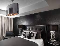 Black Wallpaper Luxe Bedroom Home Contemporary Bedroom