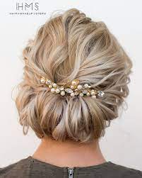 Wedding Hair With Flowers Jewels Short Hair Updo Timelapse Coming Soon Hairandm Short Wedding Hair Up Dos For Medium Hair Prom Hairstyles For Short Hair