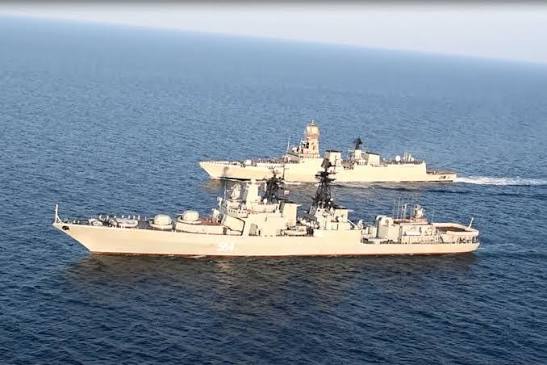 Indian Navy's INS Surat participates in passage exercise with Italian Navy