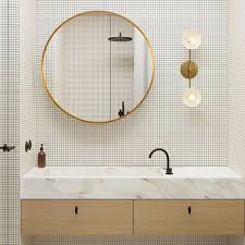 Large modern wall mirror bathroom vanity decorative industrial rectangle steel framed frameless metal black white finish. Wayfair Bathroom Vanity Modern Contemporary Mirrors You Ll Love In 2021