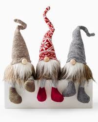These Nordic Gnome Figurines Add Irresistibly Quirky Personality To Your Holiday Haven Featuring Tall Knit Gnomes Gnomes Crafts Christmas Decorations Wreaths
