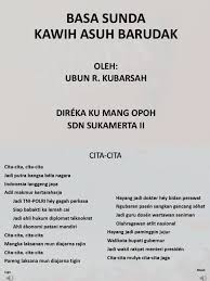 Soal bahasa sunda tentang kawih. Kumpulan Soal Bahasa Sunda Tentang Kawih