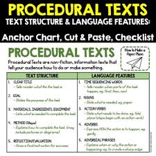 procedures text structure language features support materials