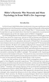 Hitler's Hysteria: War Neurosis and ...