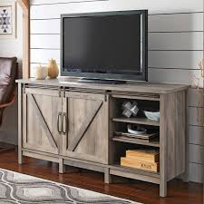 Better Homes Gardens Modern Farmhouse Tv Stand For Tvs Up To 70 Rustic Gray Finish Walmart Com In 2020 Farmhouse Tv Stand Rustic Tv Console Entertainment Center