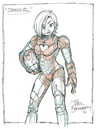 Iron Girl By Tombancroft On Deviantart Cartoon Sketches Comic Art Character Art