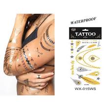 Bijou tattoo was founded in 2006, and is located at 9 e bijou st in colorado springs. Tattoo Bijou Body Jewel Sticker Bracelet Argente Dore Tatouage Ephemere Ref15 Cdiscount Au Quotidien